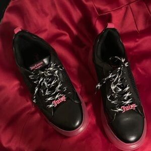 Juicy Couture Black Sneakers with Pink Highlights